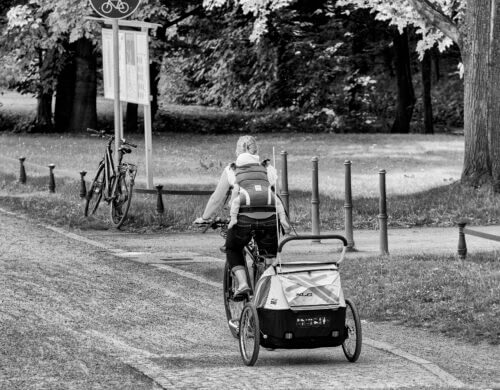 Mor cykler cykelanhænger barn BikeRunner